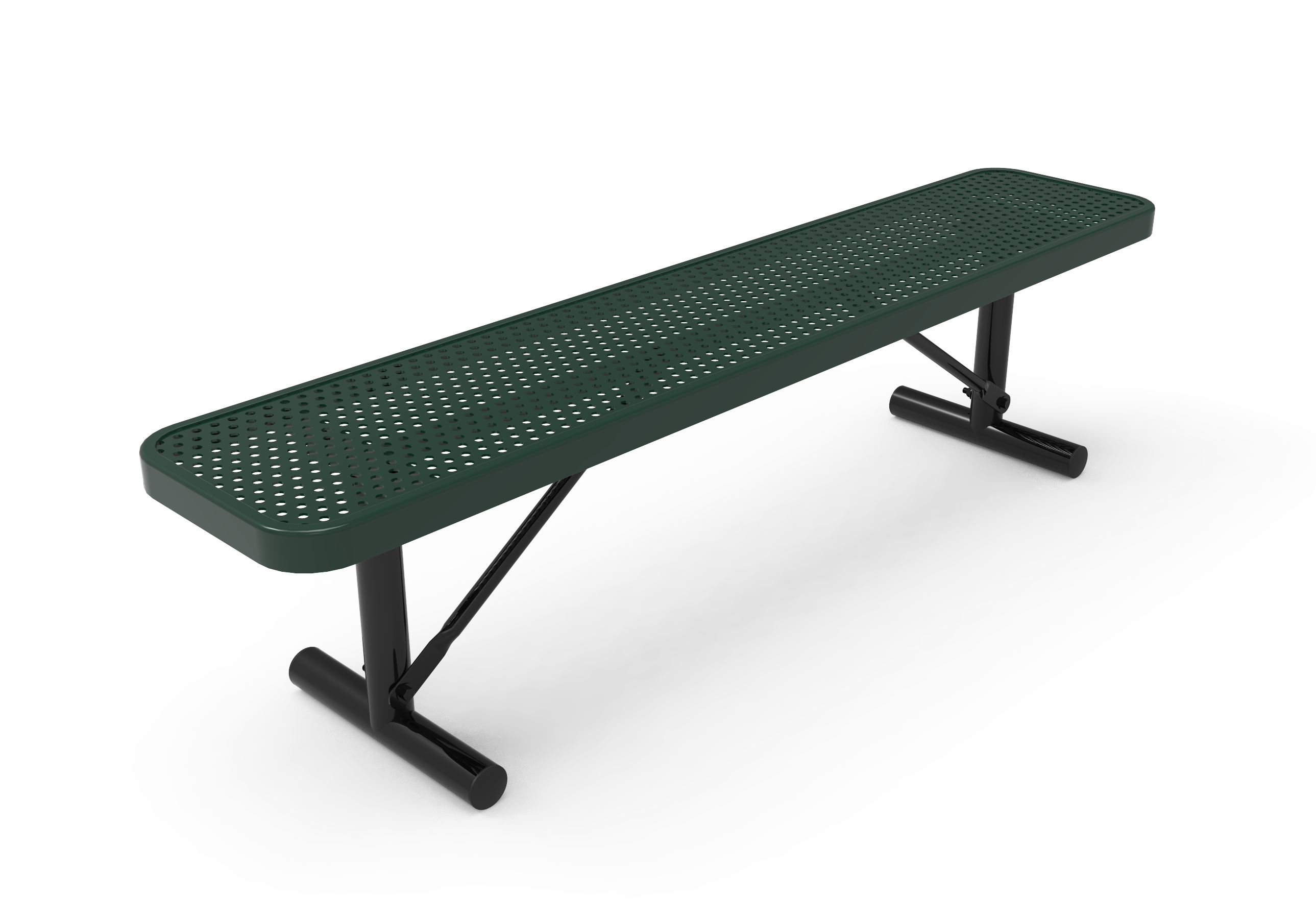 MyTCoat 4' - 8'  Players Bench, Punched Steel, Portable SKU BPY04