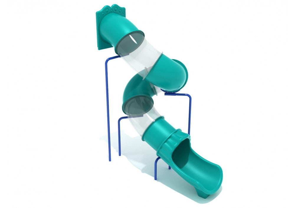 Playground Equipment 11 Foot Spiral Tube Slide SKU PTS011