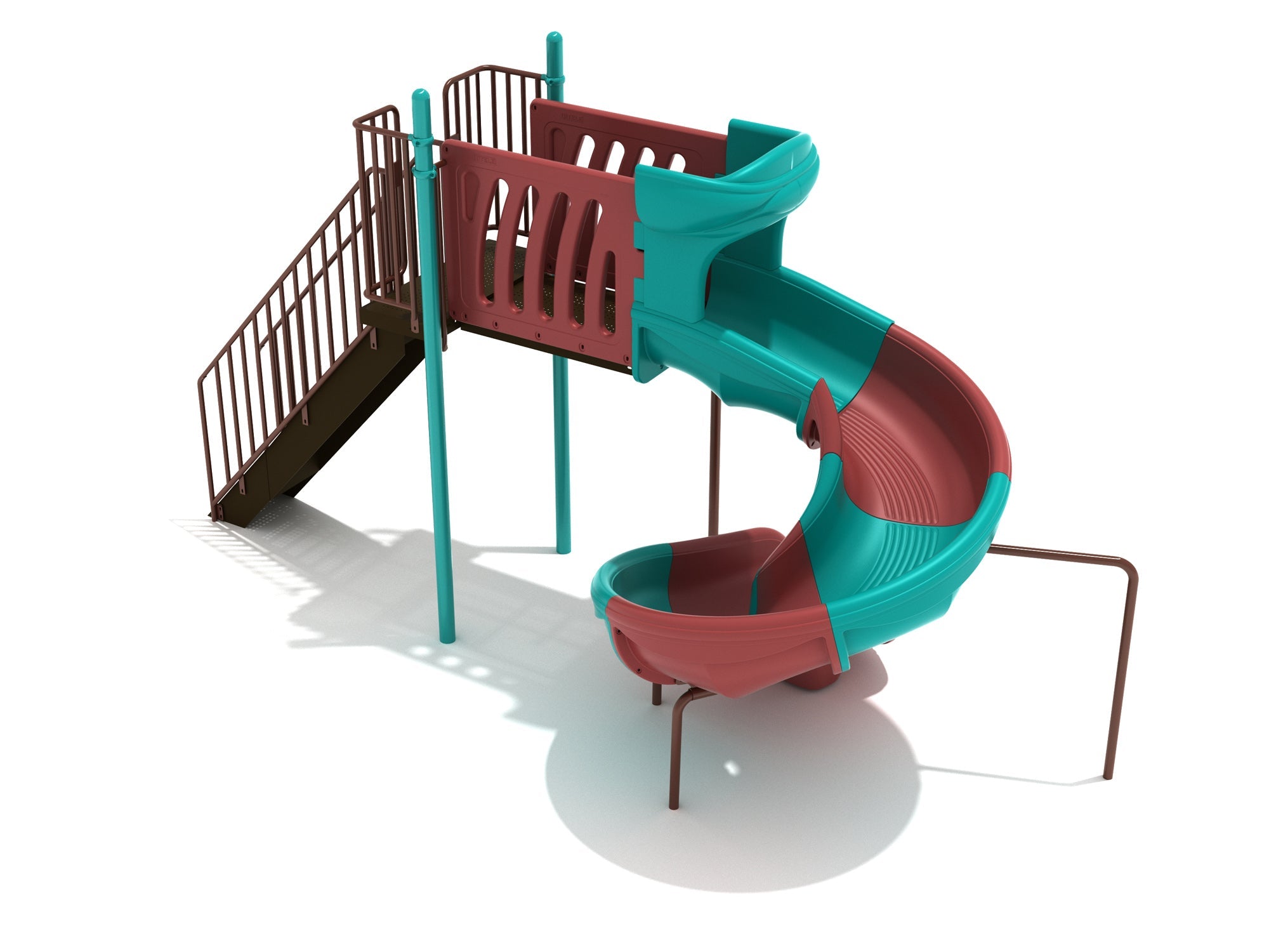 Playground Equipment 6 Foot Sectional Spiral Slide SKU PSL027
