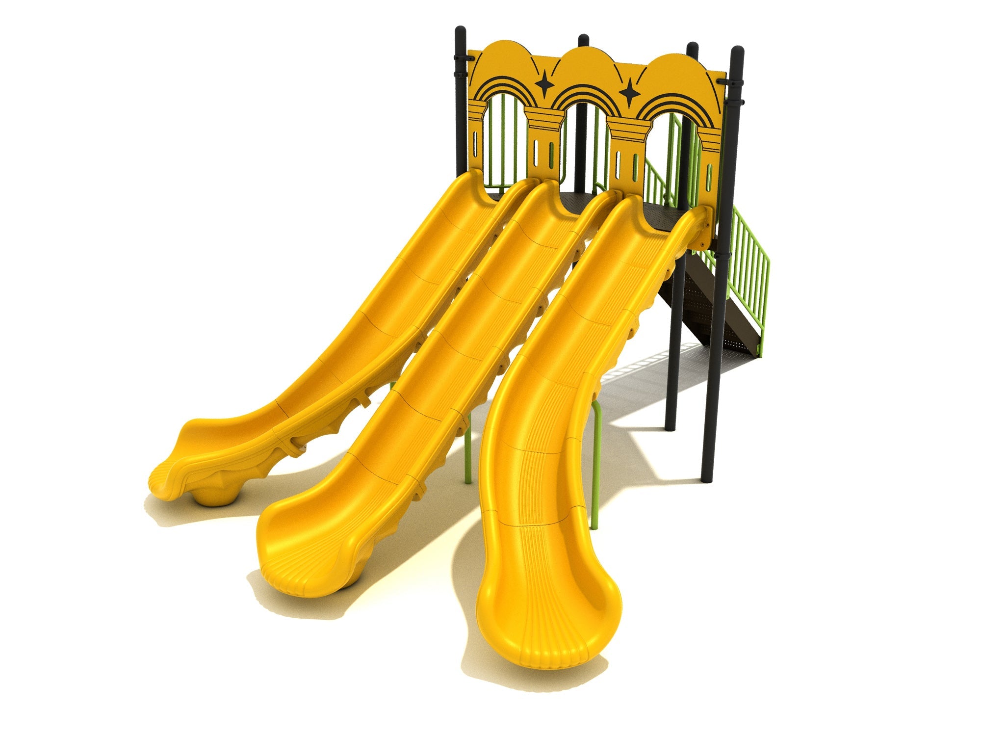 Playground Equipment 6-Foot Triple Sectional Split Slide SKU PSL026