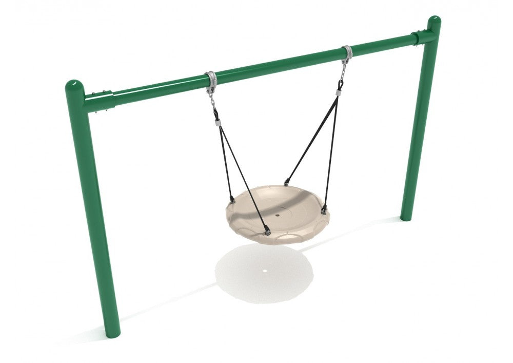 Playground Equipment 7 Feet High Elite Single Post Nest Swing SKU PSWNT002WS