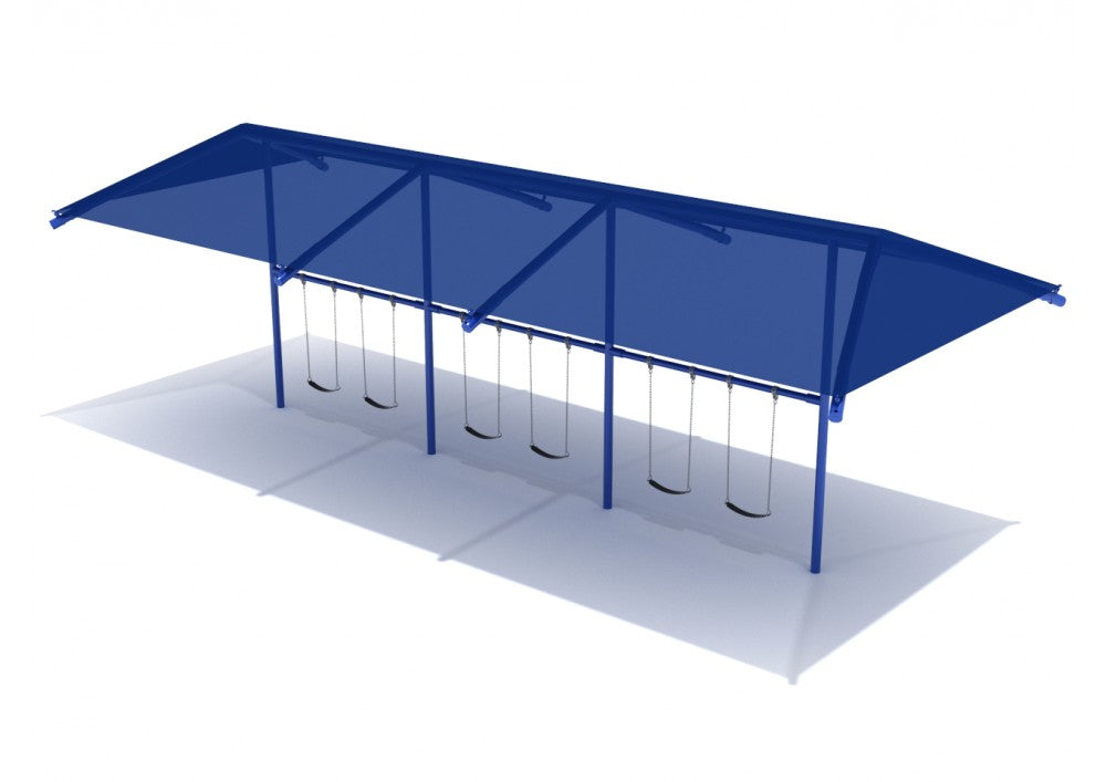 Playground Equipment 8 Feet Elite Single Post Swing w/ Shade SKU PSWSH003