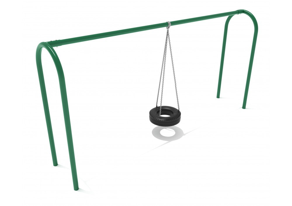 Playground Equipment 8 Feet High Elite Arch Post Tire Swing SKU PSWTIRWS