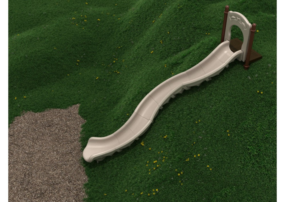 Playground Equipment 9 Foot Single Zig Zag Embankment Slide SKU PEL011