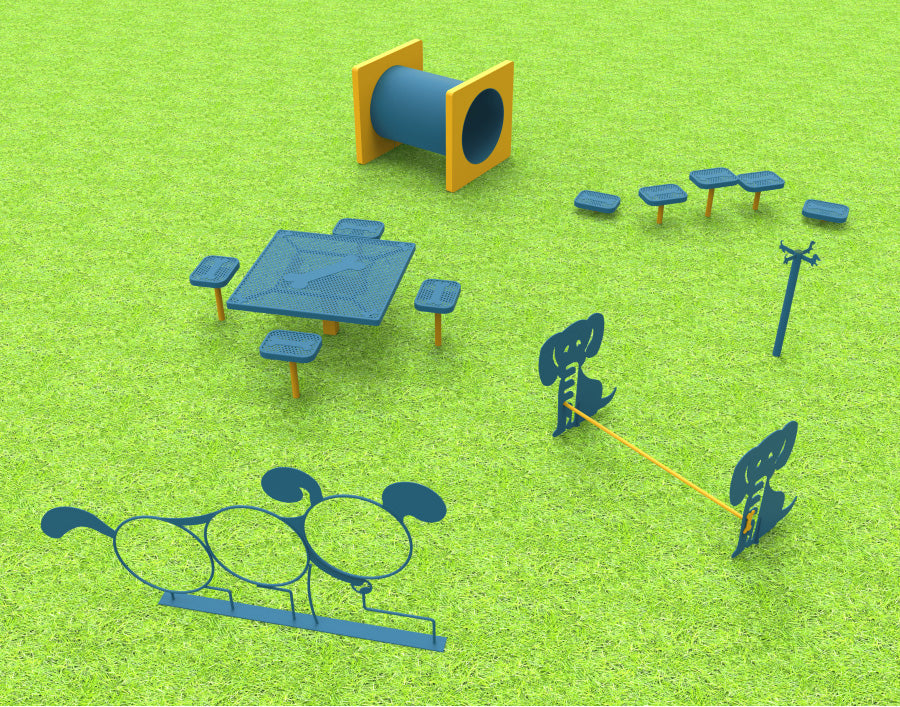 Playground Equipment Medium Dog Park Kit SKU DKT02-0-00-000