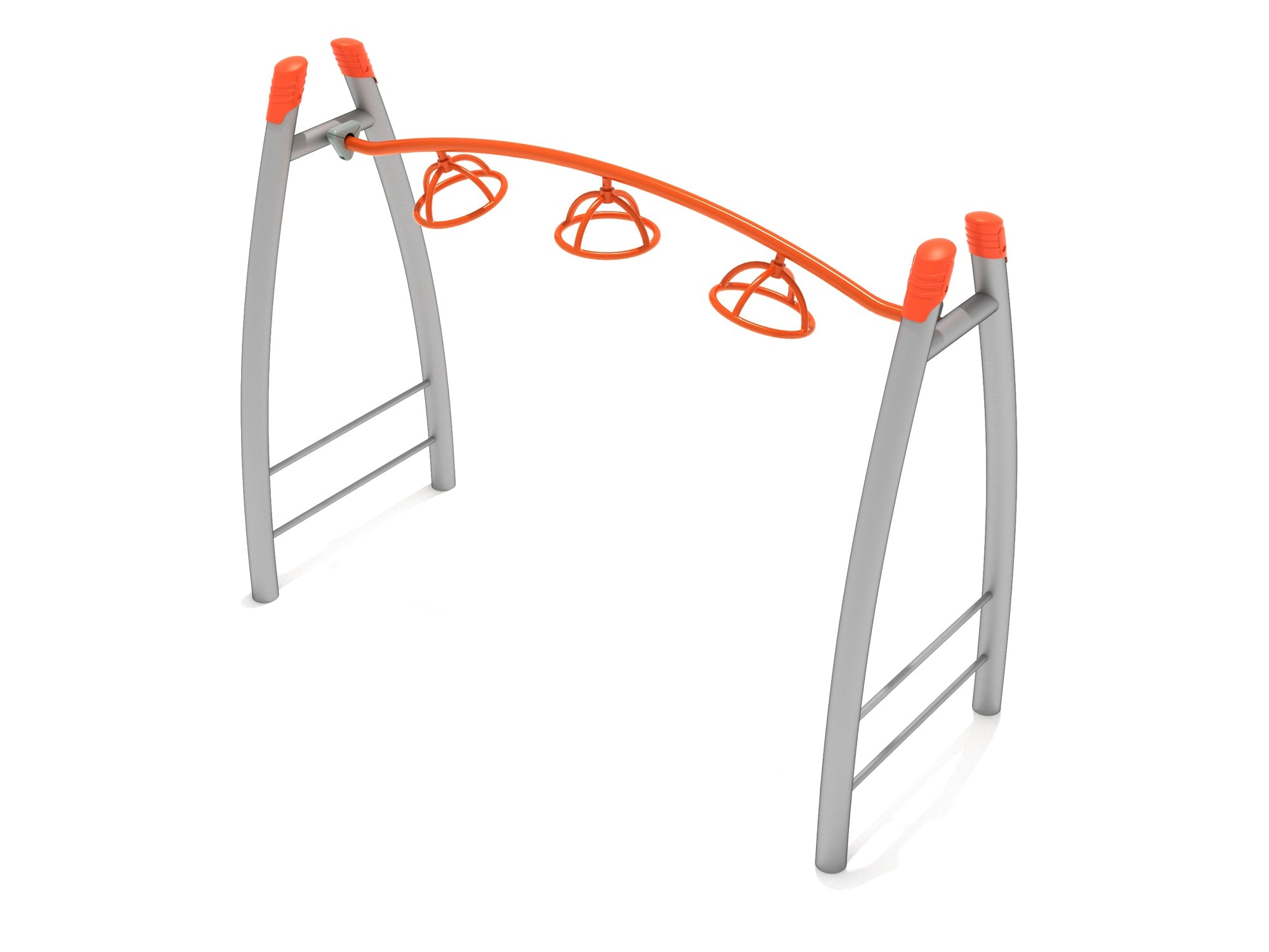 Playground Equipment Curved Post 3-Wheel Overhead Spinner SKU PGS001