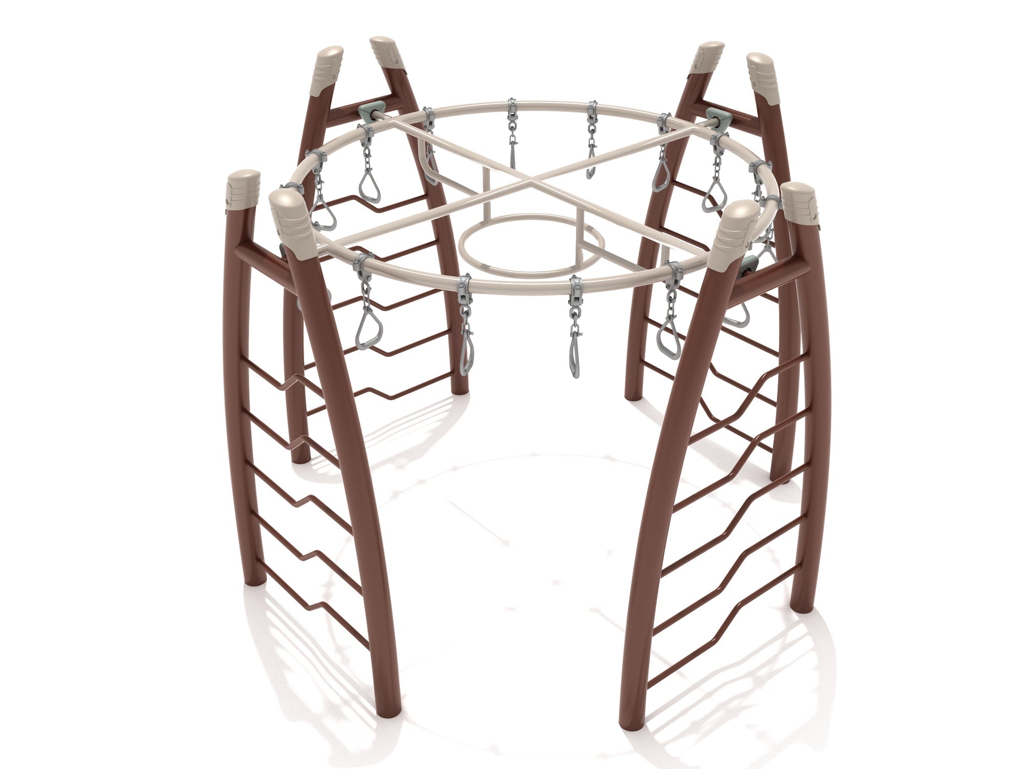 Playground Equipment Curved Post Circle Overhead Swinging Ring Ladder SKU PGS018