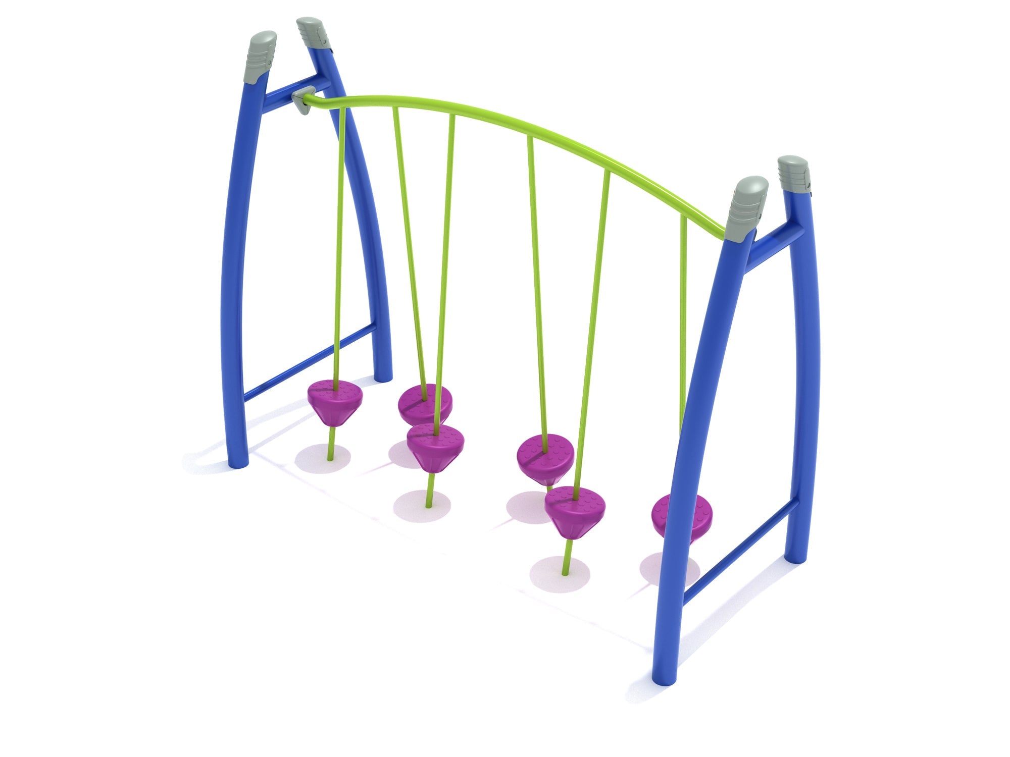 Playground Equipment Curved Post Tilted Pebble Bridge SKU PGS009