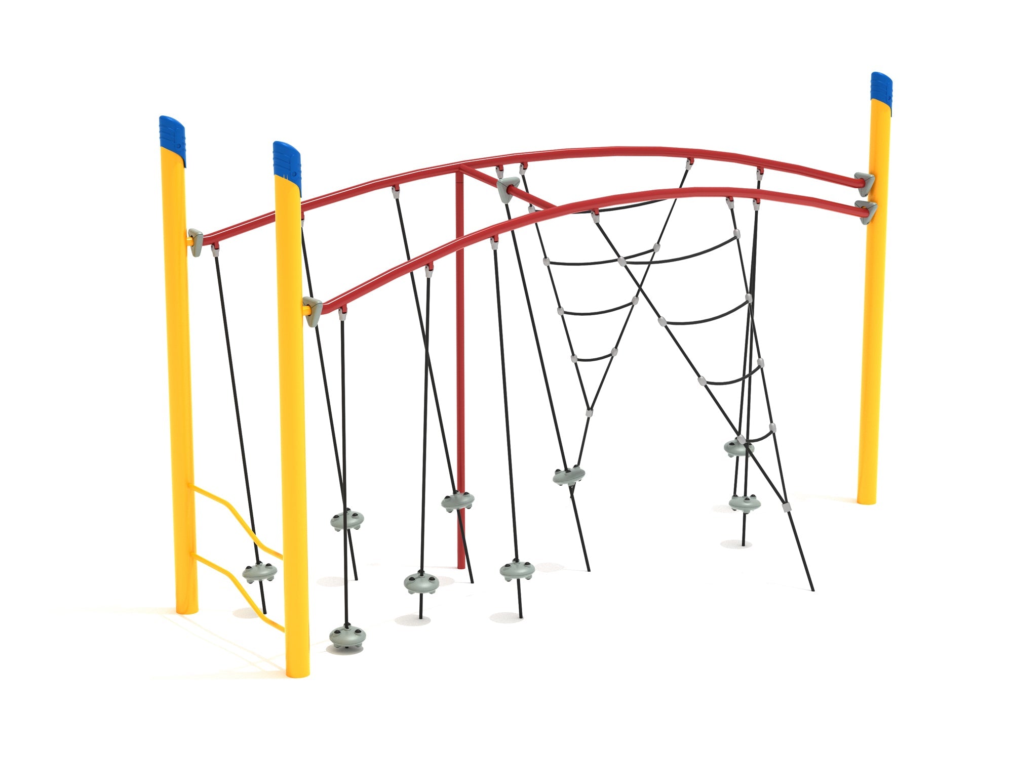 Playground Equipment Single Post Double Tilted Lily Pad Bridge SKU PGS019