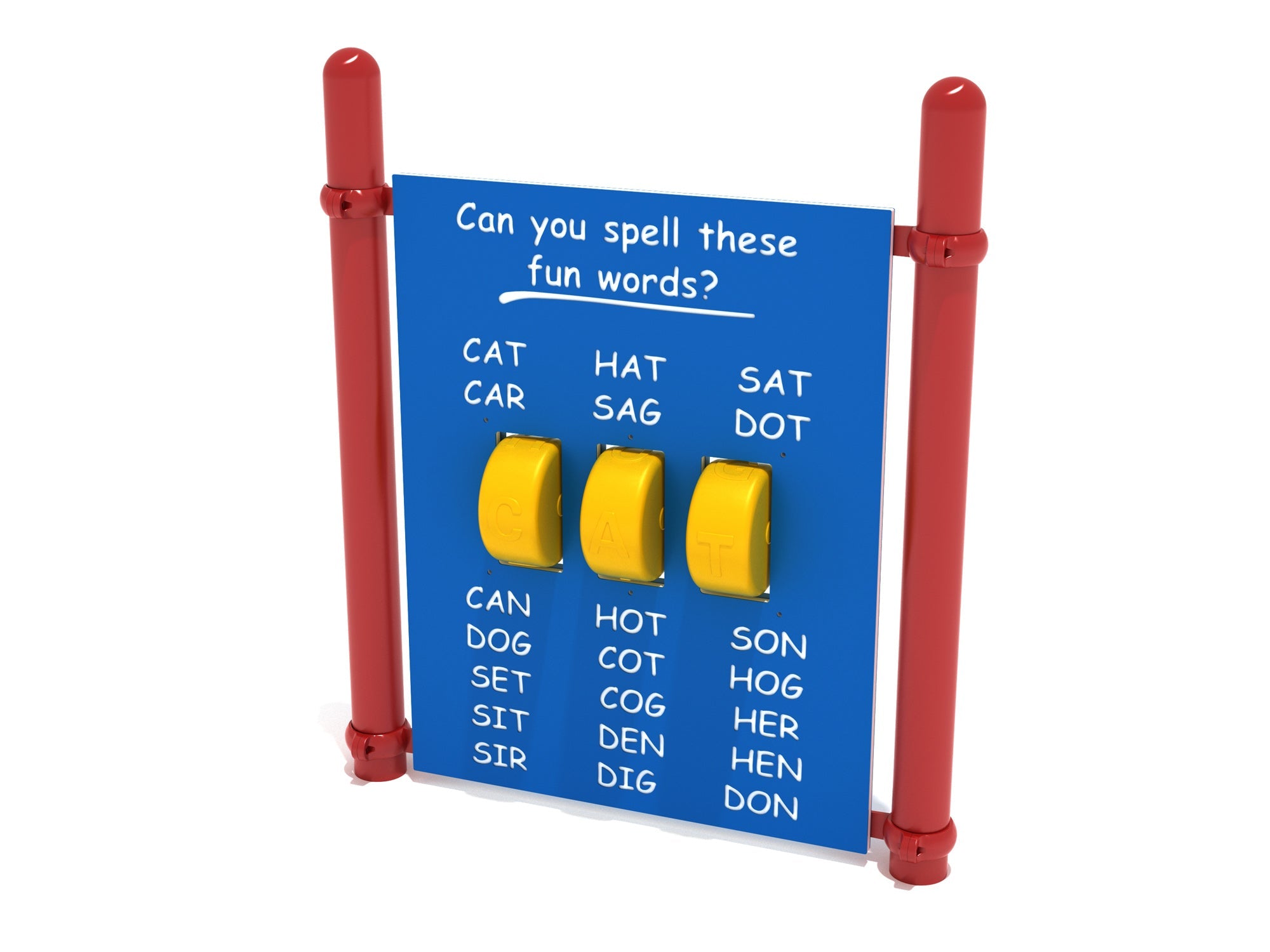 Playground Equipment Free Standing Spelling Panel w/ Posts SKU PFS044