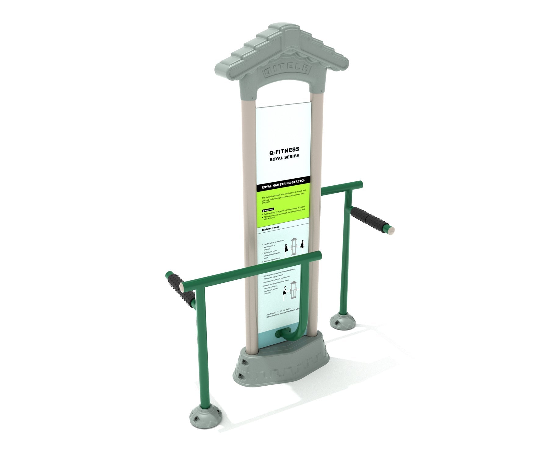 Playground Equipment Royal Double Station Hamstring Stretch SKU PFT030