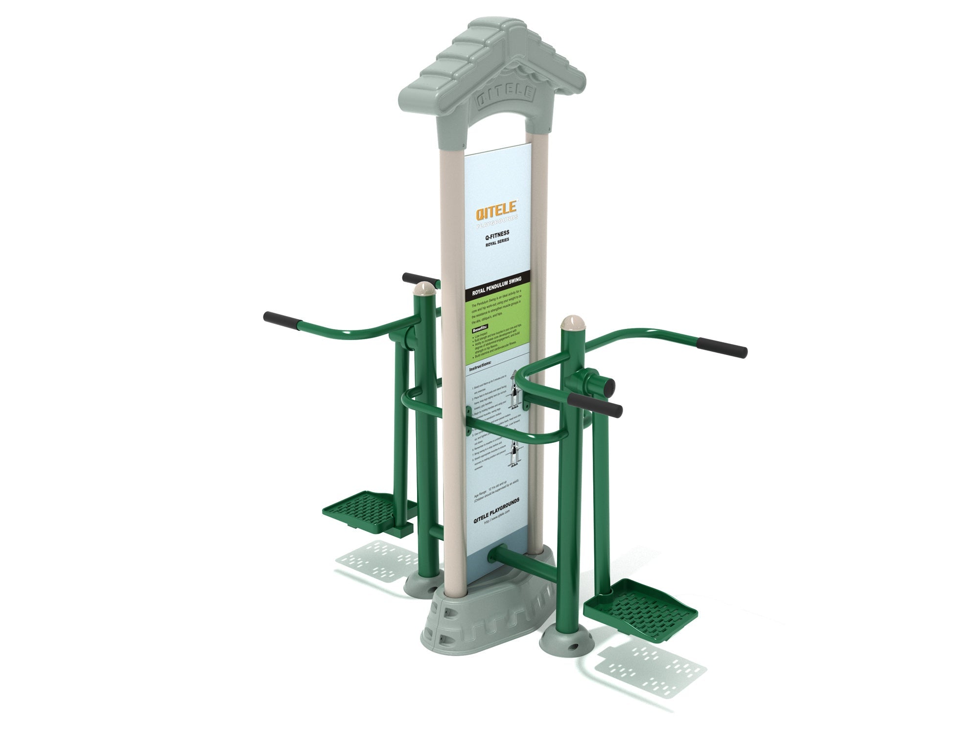 Playground Equipment Royal Double Station Pendulum Swing SKU PFT023
