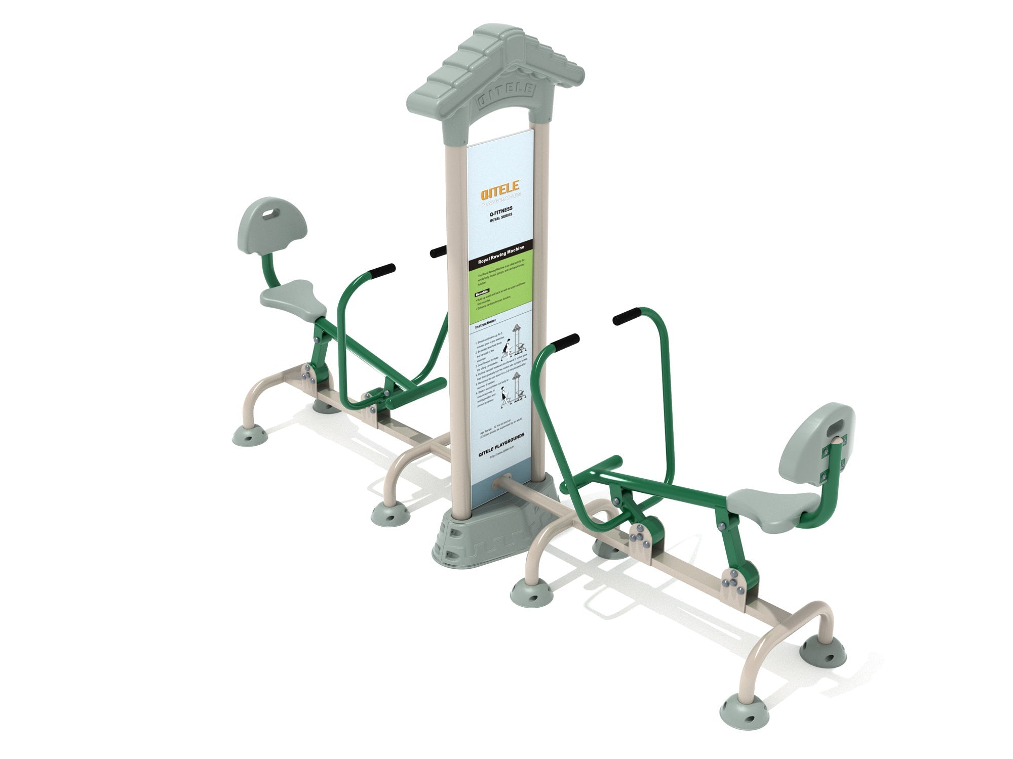 Playground Equipment Royal Double Station Rower SKU PFT026