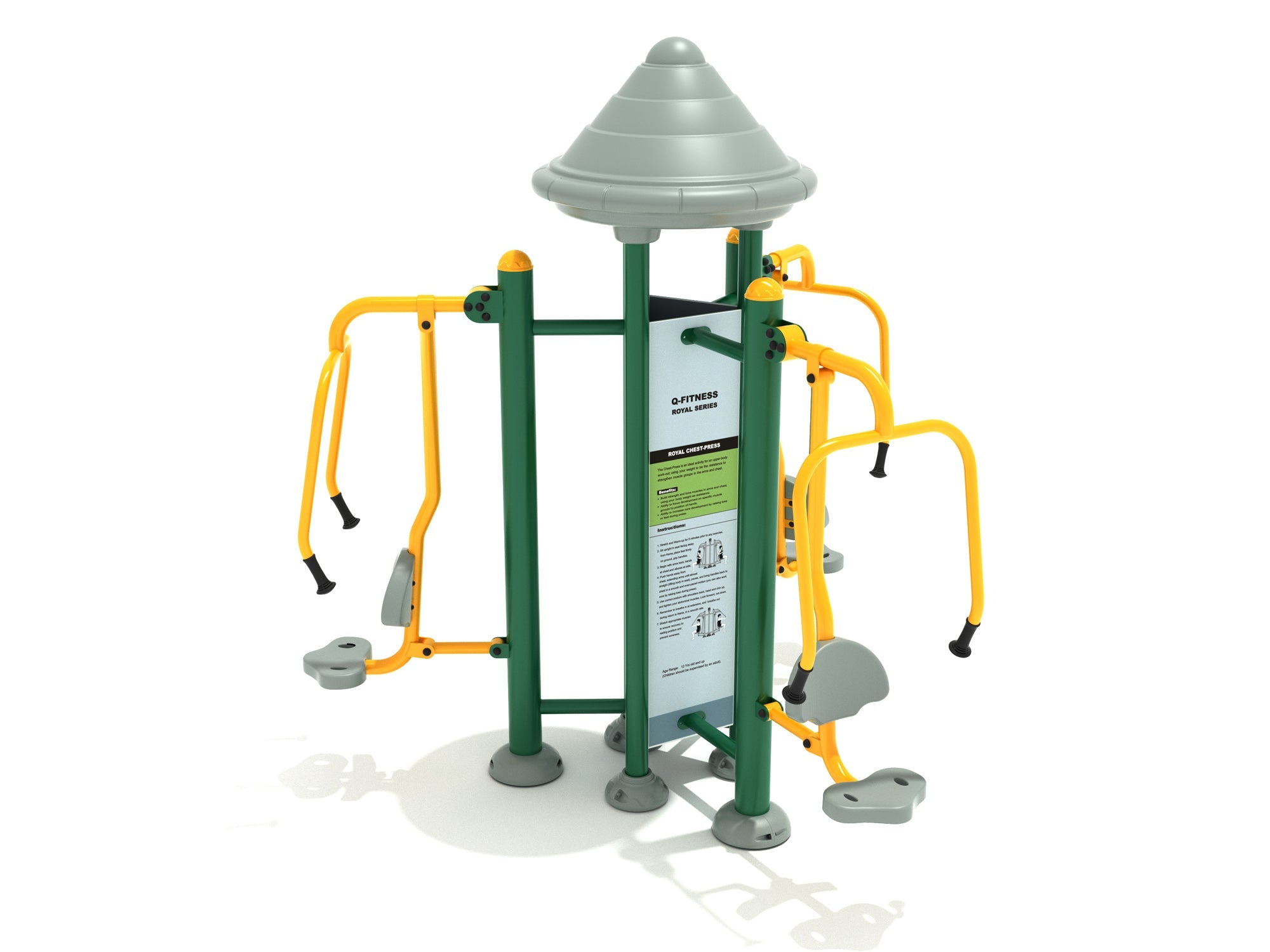 Playground Equipment Royal Triple Station Chest Press SKU PFT038