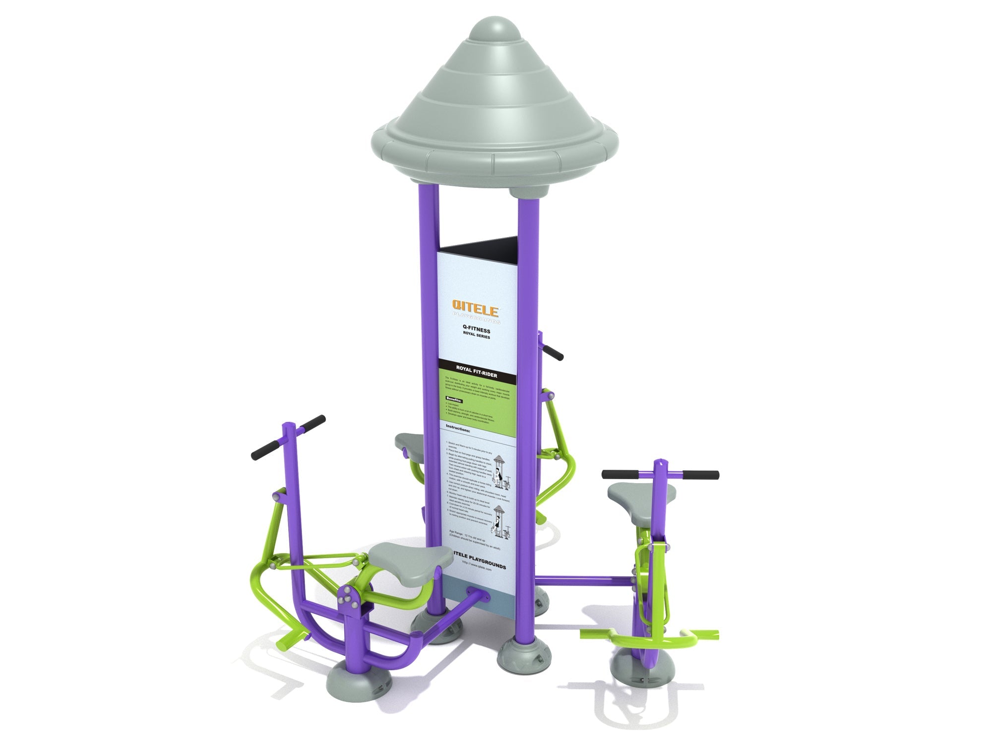 Playground Equipment Royal Triple Station Fit Rider SKU PFT037