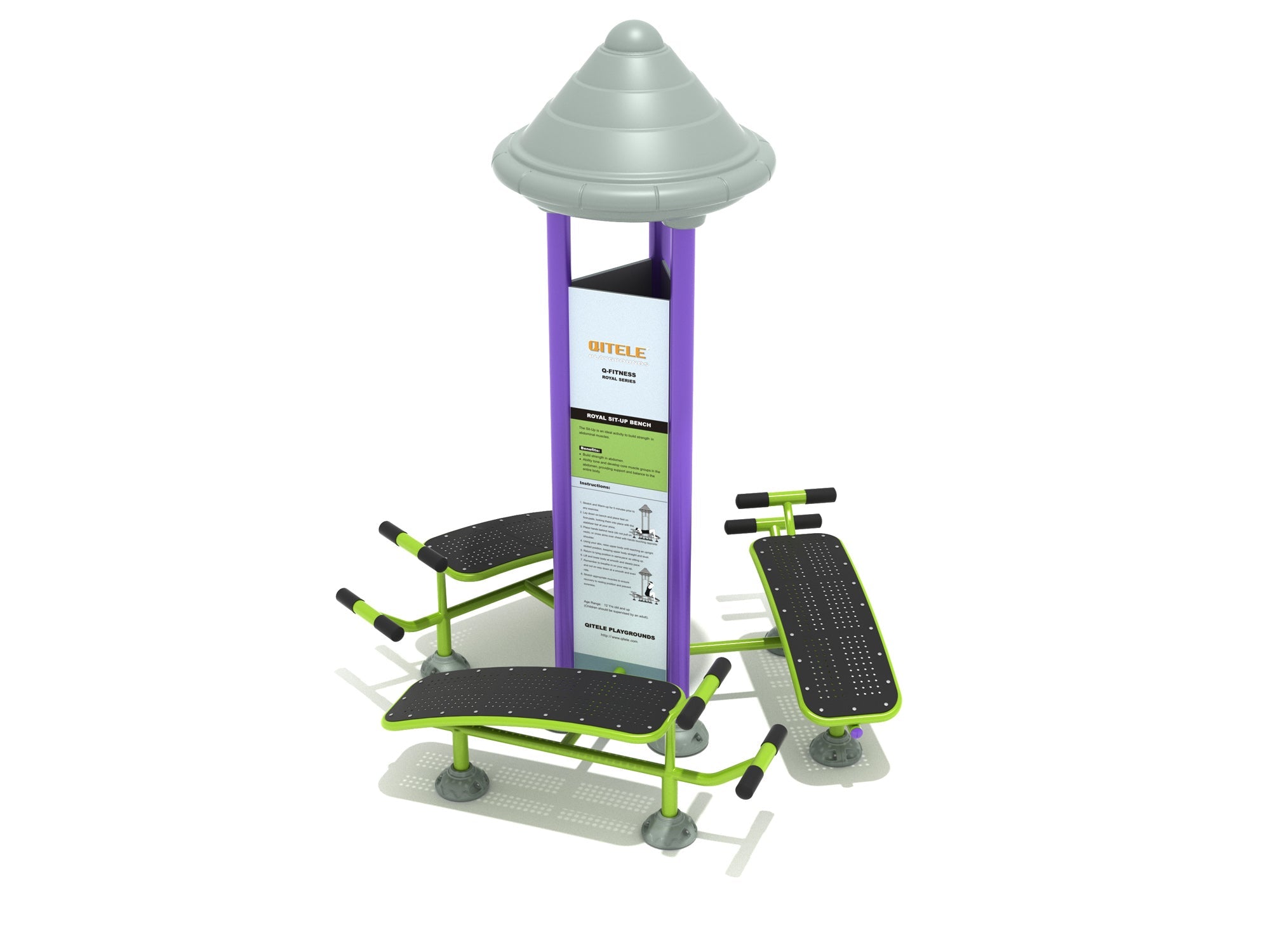 Playground Equipment Royal Triple Station Sit Up Bench SKU PFT036