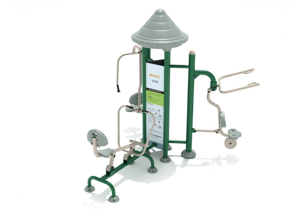 Playground Equipment Royal Triple Upper Body Combo Station SKU PFT064