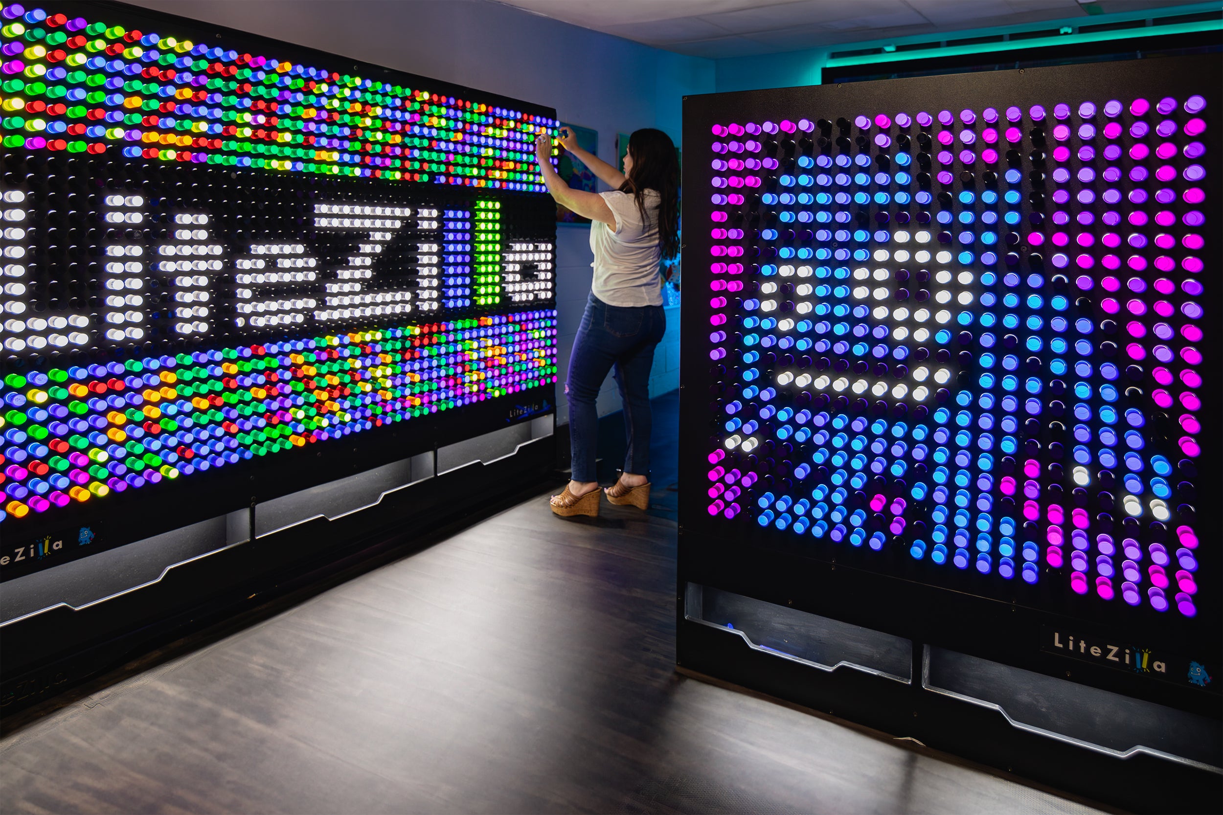 LiteZilla Giant Lite Brite, Interactive Light Wall Canvas