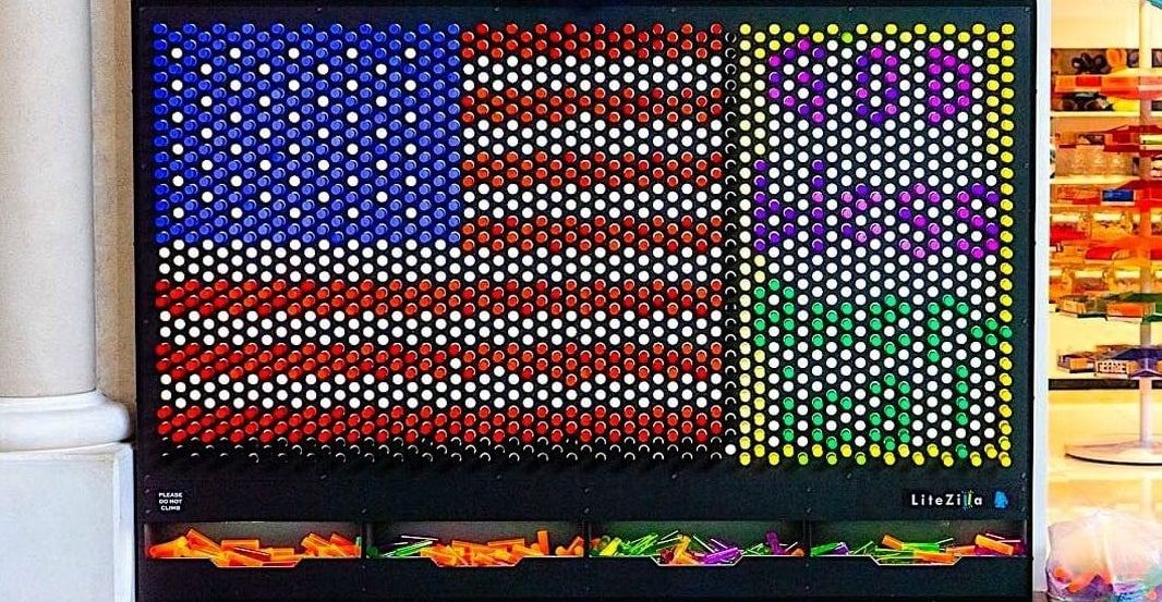 LiteZilla Giant Lite Brite, Interactive Light Wall Canvas
