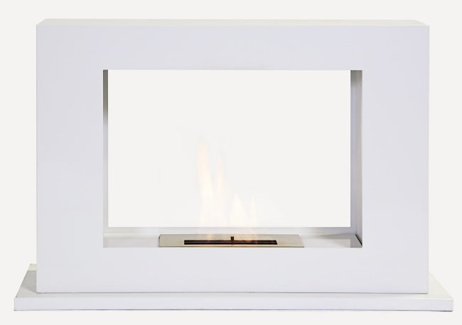 The Bio Flame Rogue 2.0 Freestanding 36" Fireplace SKU Roque 2.0 SS-White