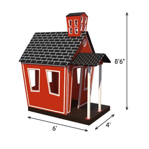 UltraPlay Schoolhouse Retreat Playhouse SKU UPLAY-040