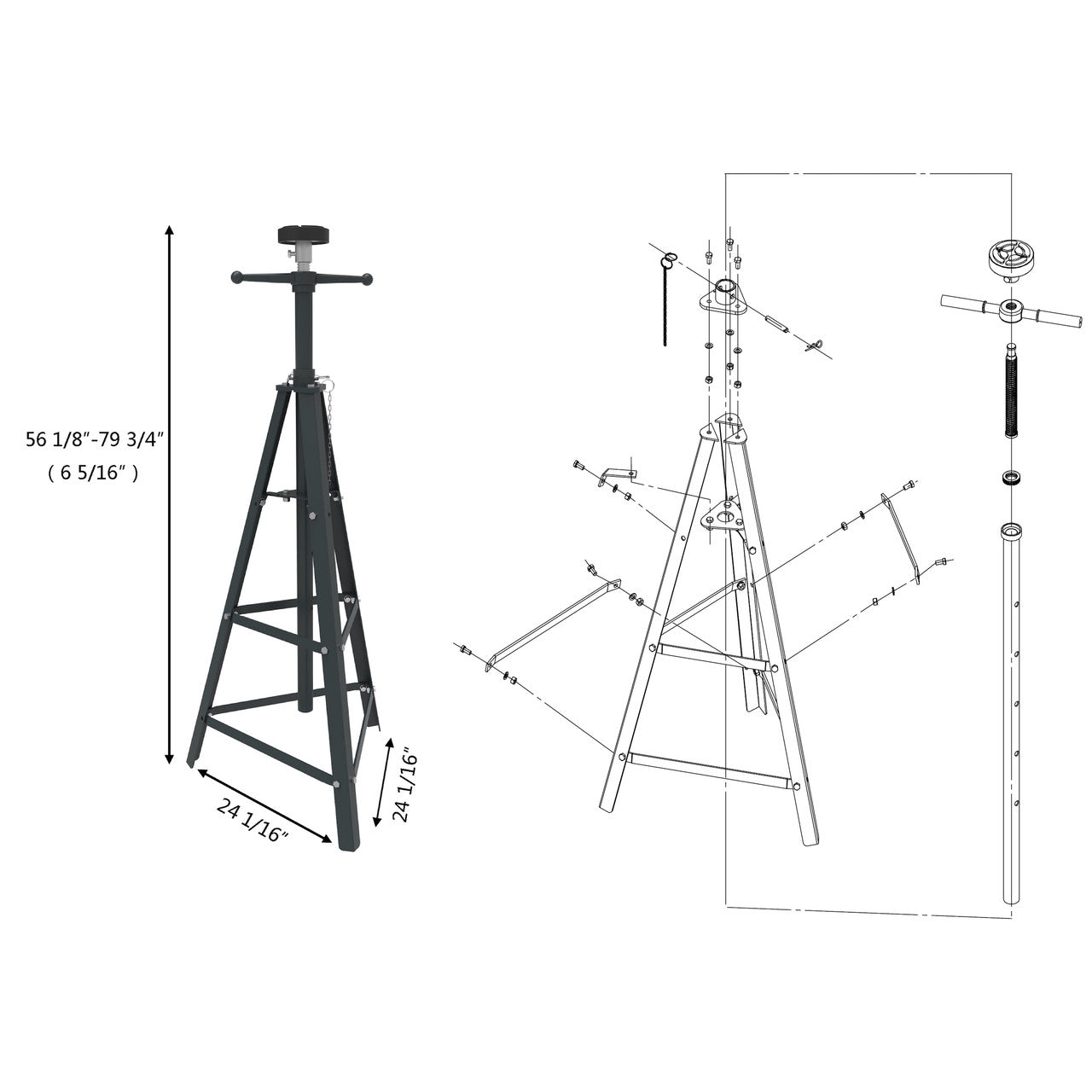 Stratus Car Lift Tripod Jack Stand SKU SAE-JS7
