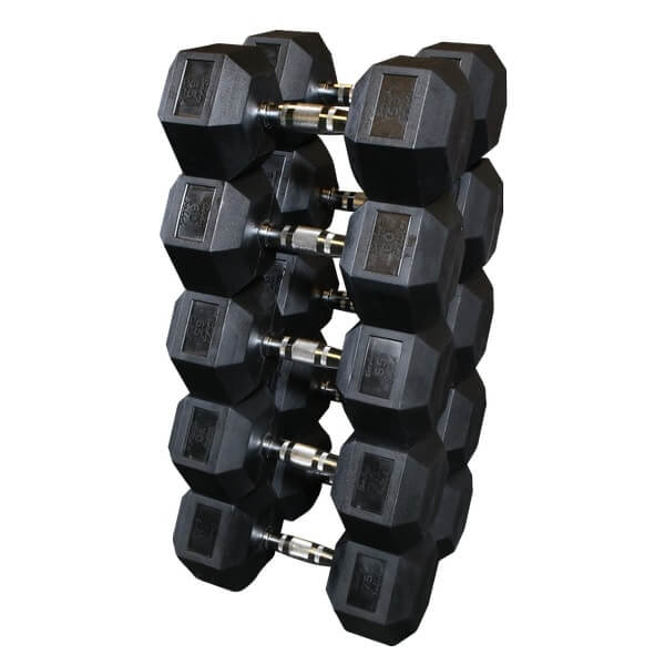 Body Solid Rubber Hex Dumbbell Sets SKU SDRS