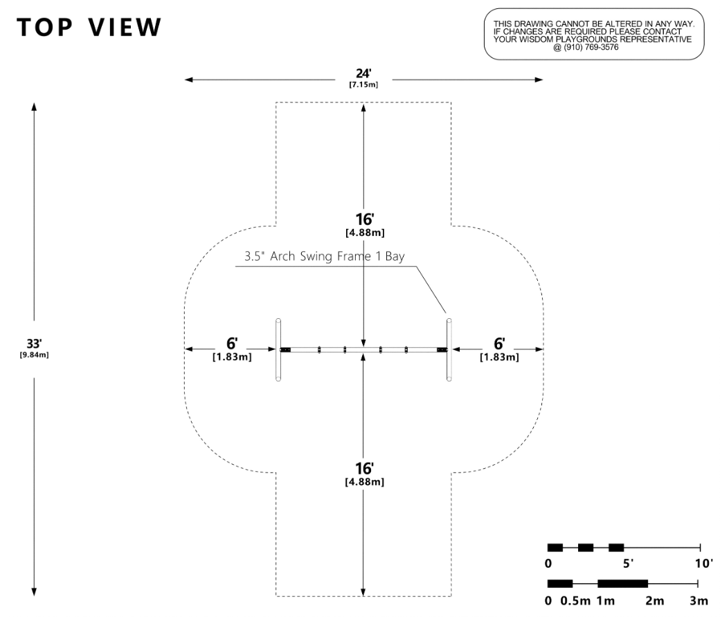 Wisdom 8 Foot Arch Swing Frame, 1 Bay SKU QSAS-350801