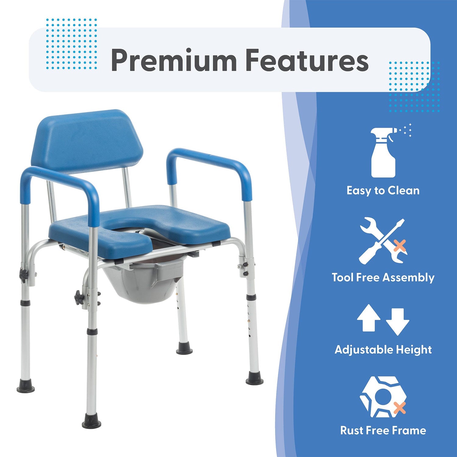 Journey Health & Lifestyle SoftSecure 3-in-1 Commode Chair SKU 33321