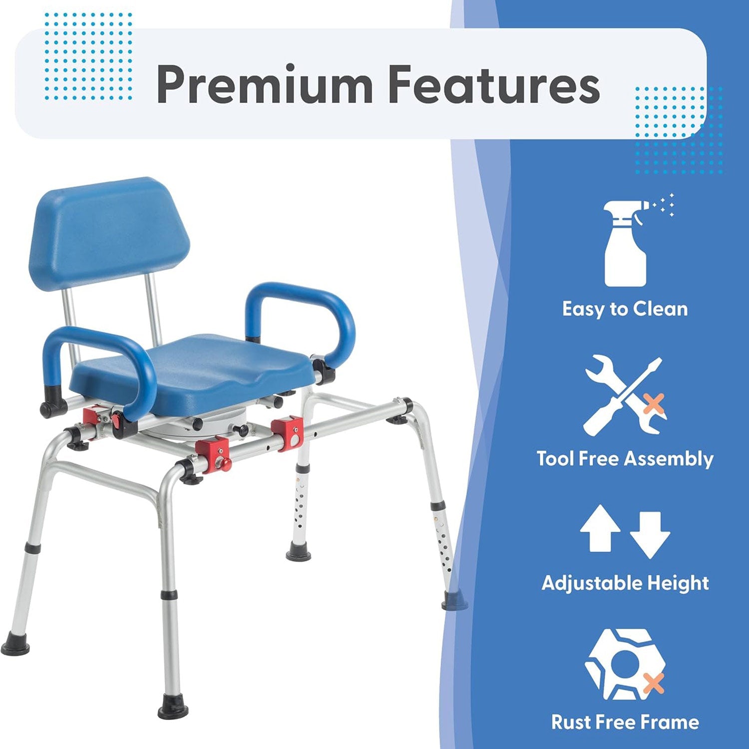 Journey Health & Lifestyle SoftSecure Rotating Transfer Bench SKU 33322