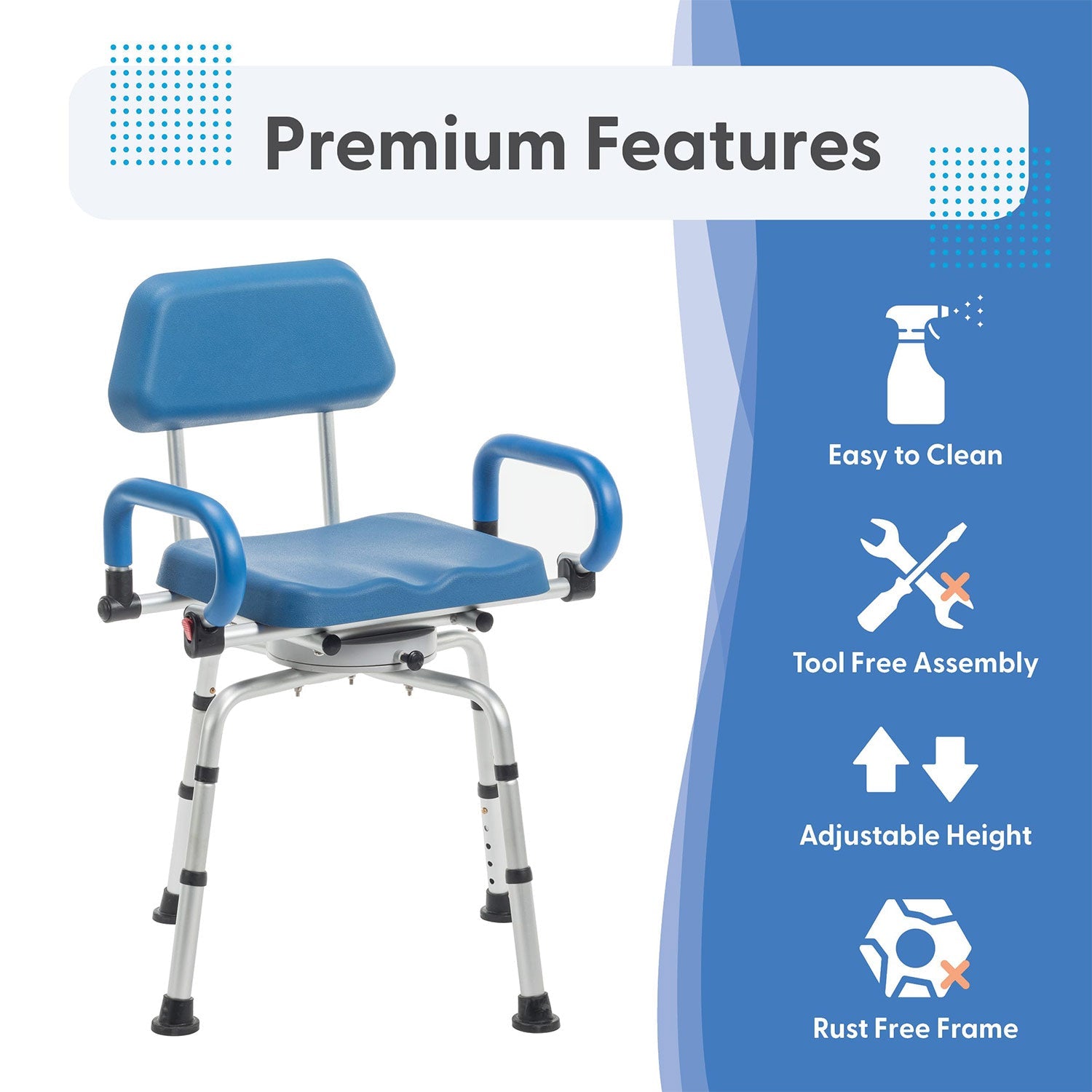 Journey Health & Lifestyle SoftSecure Rotating Shower Chair SKU 33323