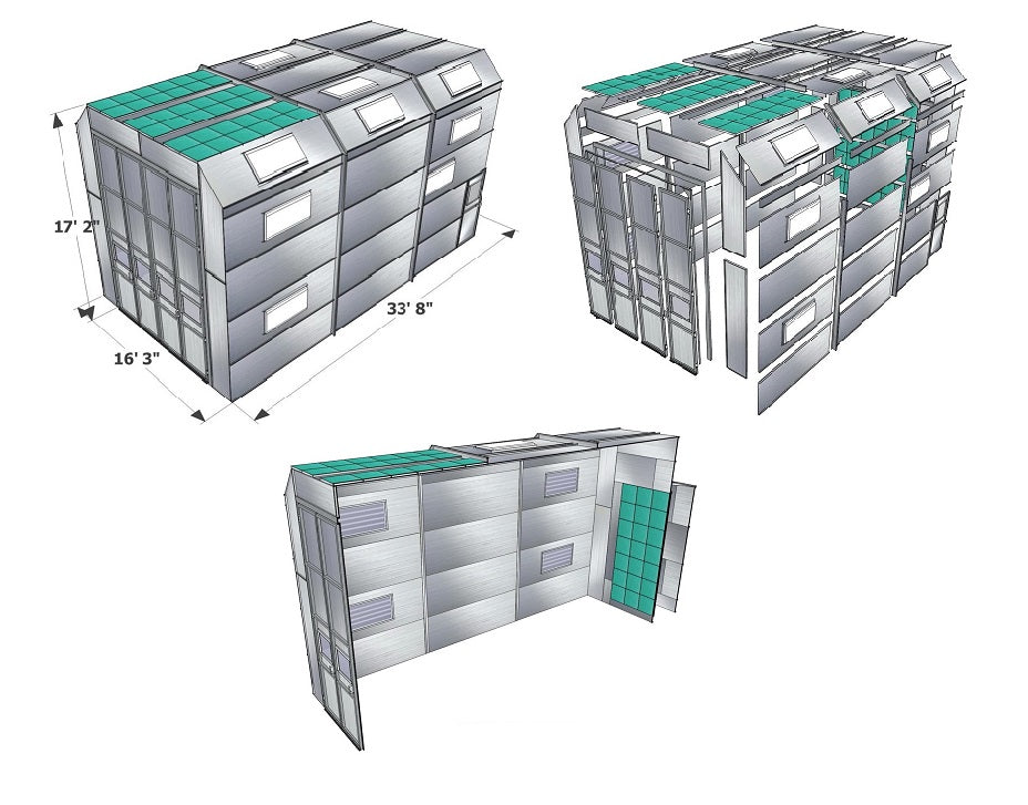 Merchant 1 Manufacturing Truck Semi Down Draft Paint Booth SKU PBTSD161734