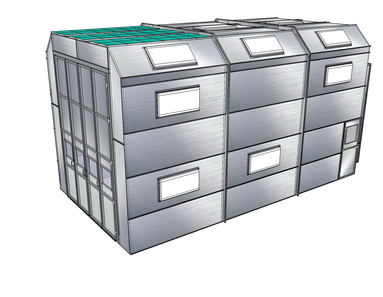 Merchant 1 Manufacturing Truck Semi Down Draft Paint Booth SKU PBTSD161734