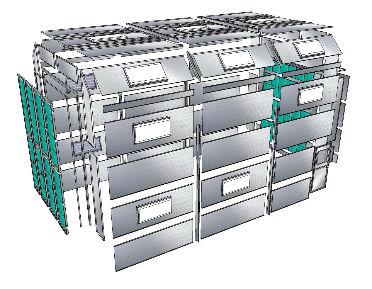 Merchant 1 Manufacturing Truck Semi Down Draft Paint Booth SKU PBTSD161734