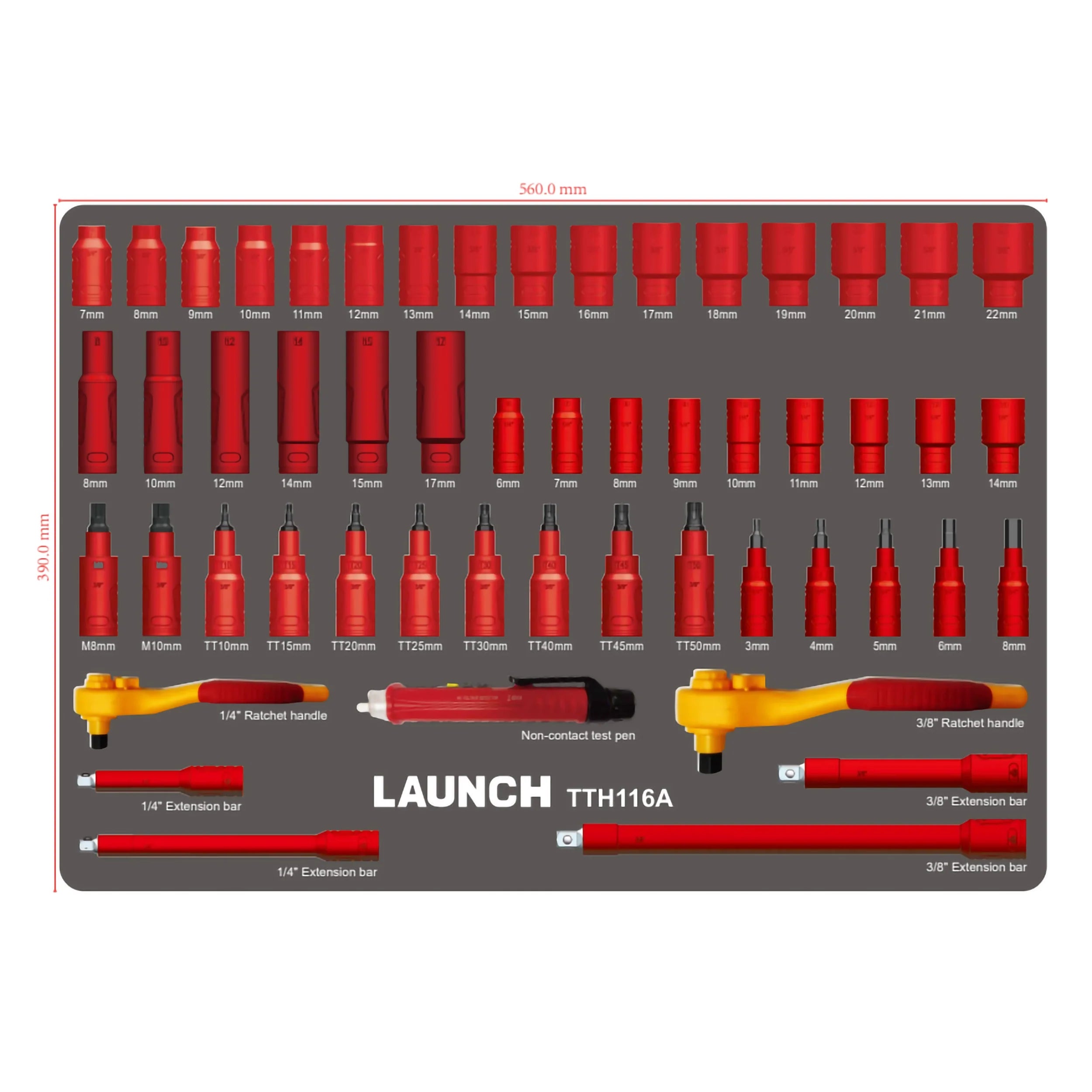 TTH-116 EV Tool Cart 116 Pcs. SKU 704020213