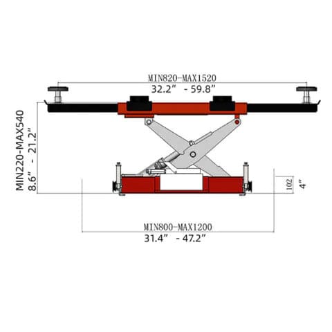 Triumph Rolling Bridge Jack 5,000 lb Capacity SKU RJ5 ROLLING BRIDGE JACK