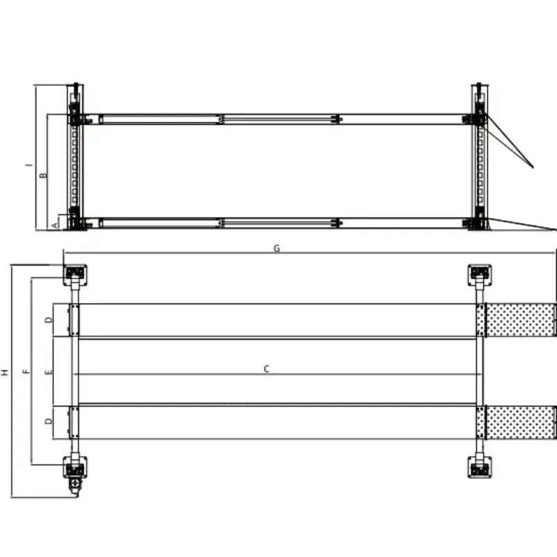 Triumph 32,000lb 4 Post Car Lift SKU NTR-32