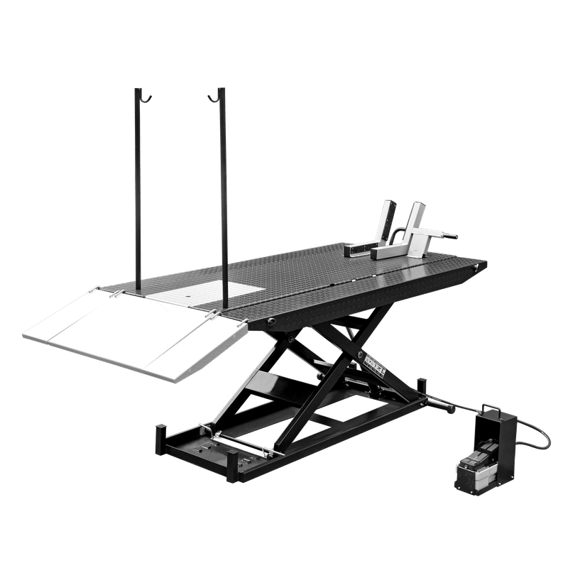 Tuxedo 1,500 lb High Rise Motorcycle Lift Bench w/ Vise, Sides, Balance Bar, Pump SKU M-1500C-HR