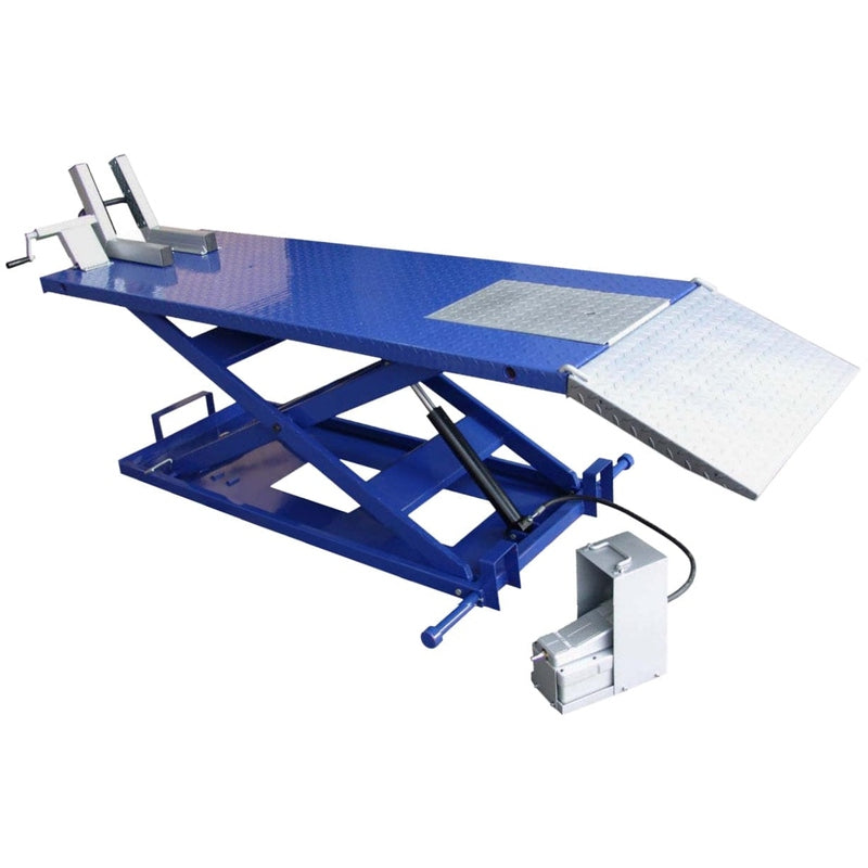 Tuxedo 1,500 lb High Rise Motorcycle Lift Bench w/ Vise, Sides, Balance Bar, Pump SKU M-1500C-HR