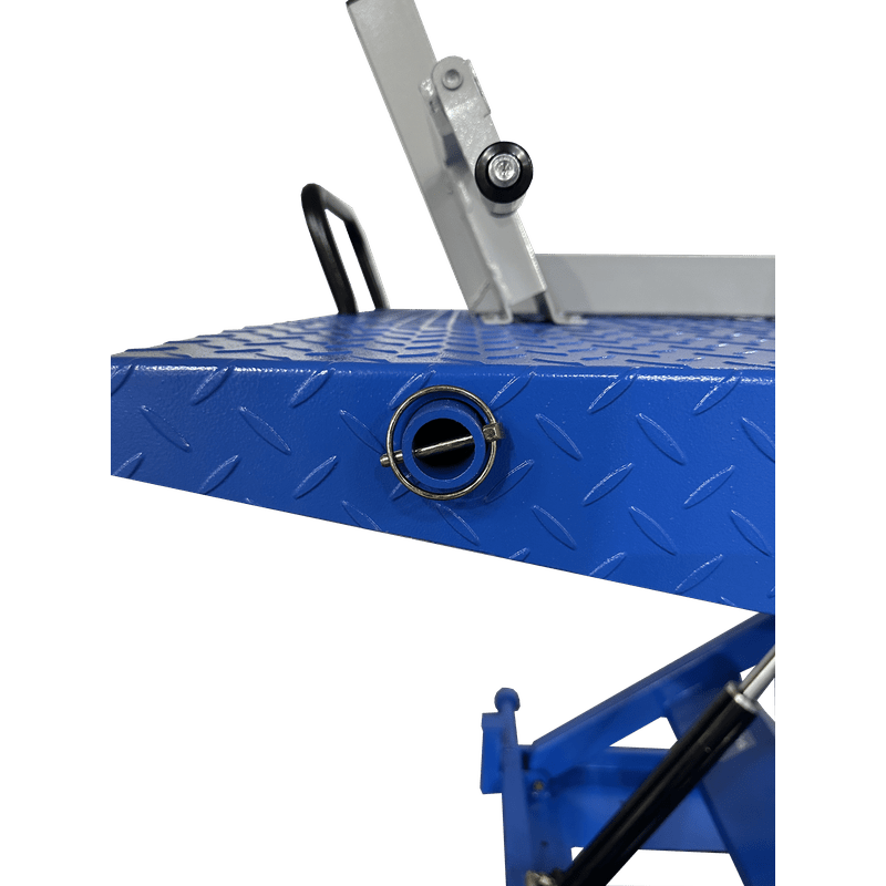 Tuxedo 1,500 lb High Rise Motorcycle Lift Bench w/ Vise, Sides, Balance Bar, Pump SKU M-1500C-HR