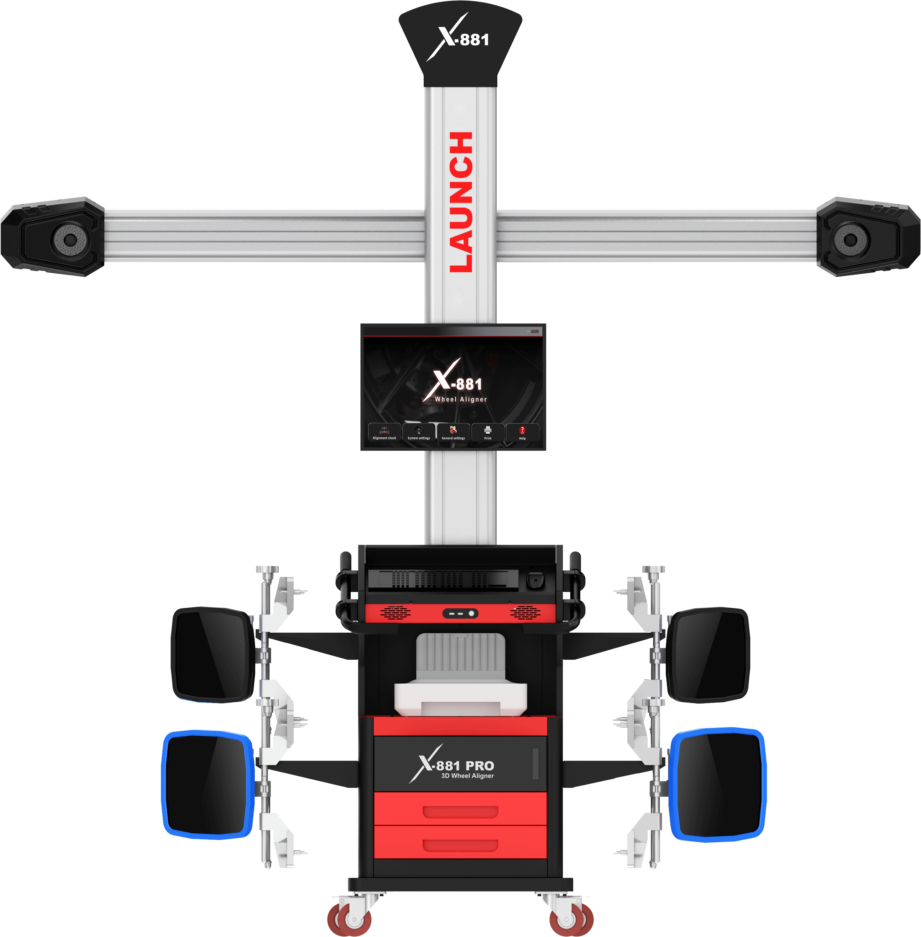 Launch Tech USA X881 Pro Mobile 3D Wheel Aligner SKU 702020046