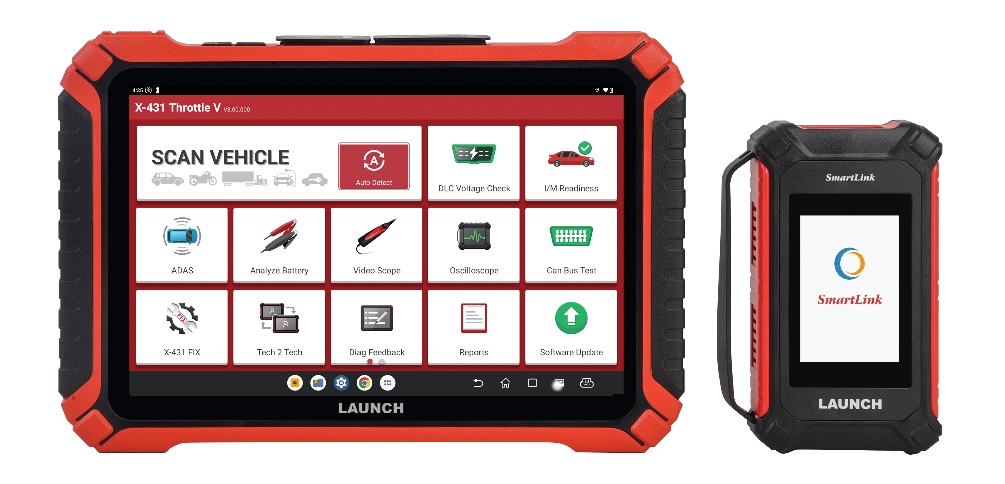 Launch Tech USA X-613 Wireless 3D Aligner, 4 Point Rim Clamps, 3 Point Tire Clamps, Throttle V- Full SKU 702020112TF