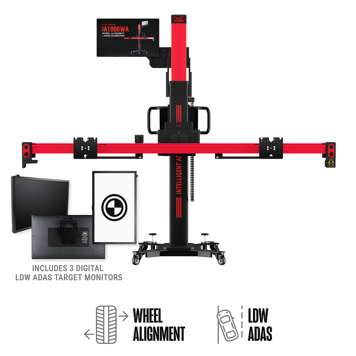 Autel MaxiSYS IA1000DT, Automated Wheel Alignment, ADAS Calibration System w/ Digital Targets SKU AULIA1000DT