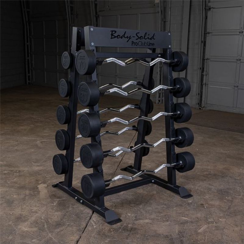 Body Solid Pro Clubline Fixed Weight Barbell Rack SKU SBBR100