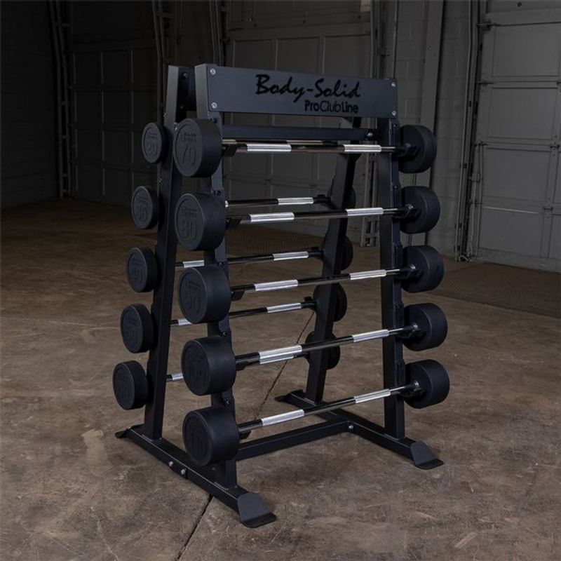 Body Solid Pro Clubline Fixed Weight Barbell Rack SKU SBBR100