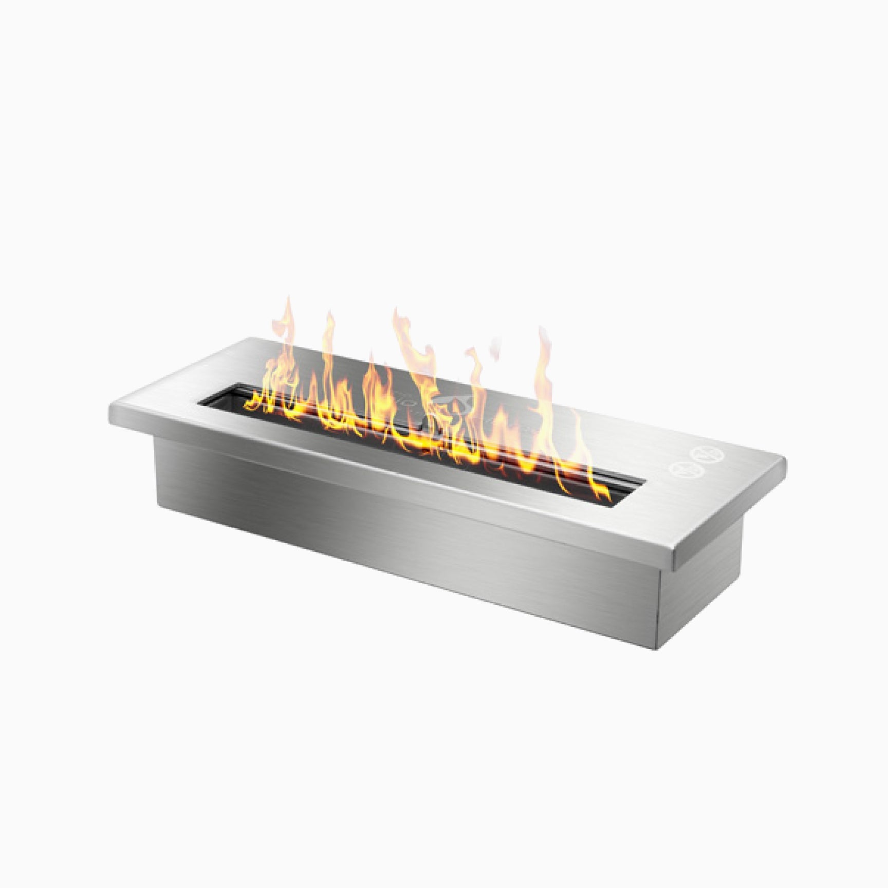 Bio Flame 16” Burner Ethanol Fireplace SKU EB-16-Silver