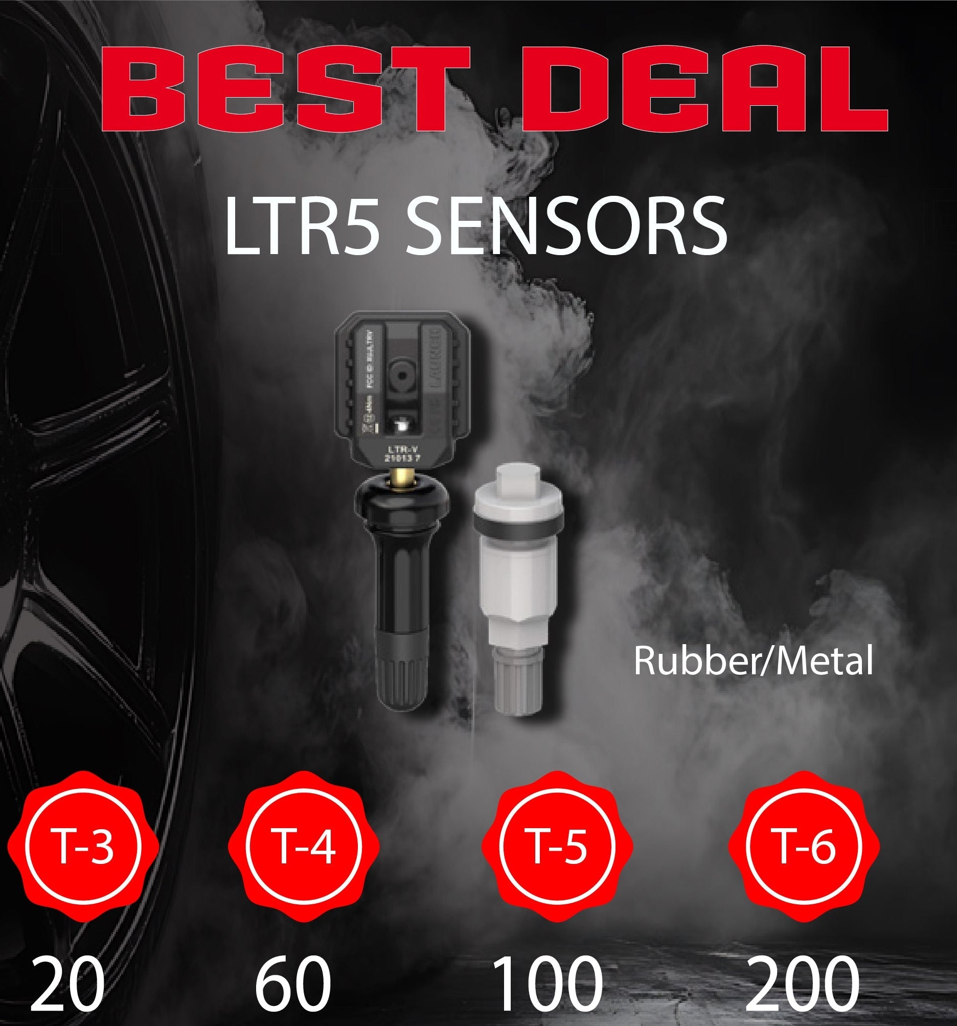 Launch Tech USA TPMS LTR 5 Sensors Bundle