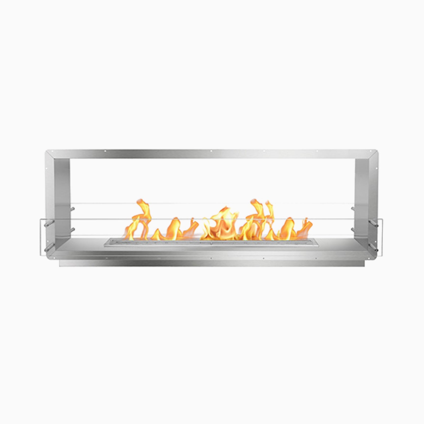 Bio Flame 72" Firebox SKU FB-SS-72-60M-Silver-Spacer