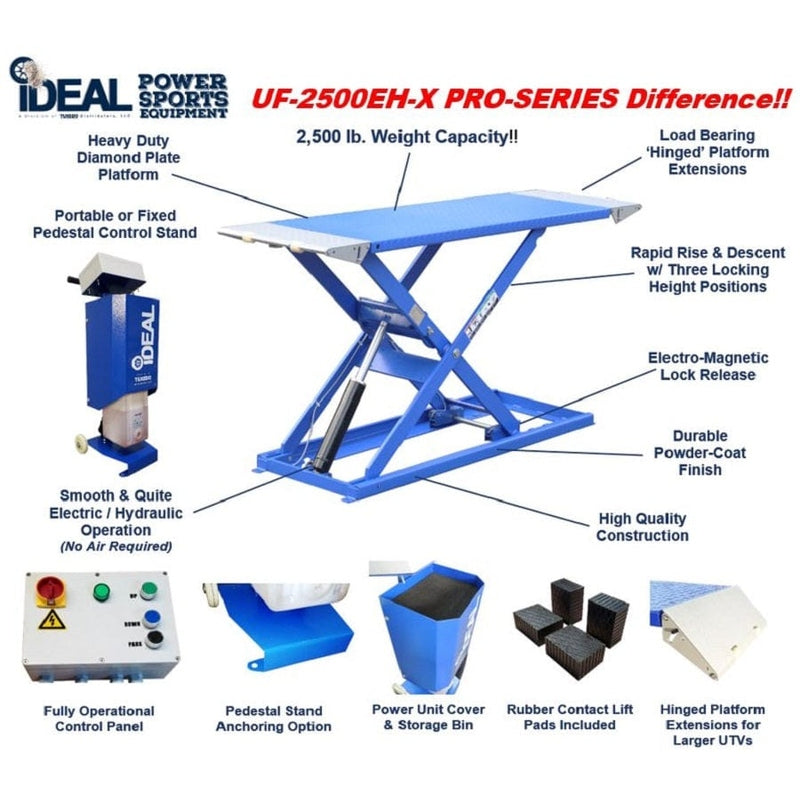 iDeal Pro Series Utility & All-Terrain Vehicle Lift SKU UF-2500EH-X