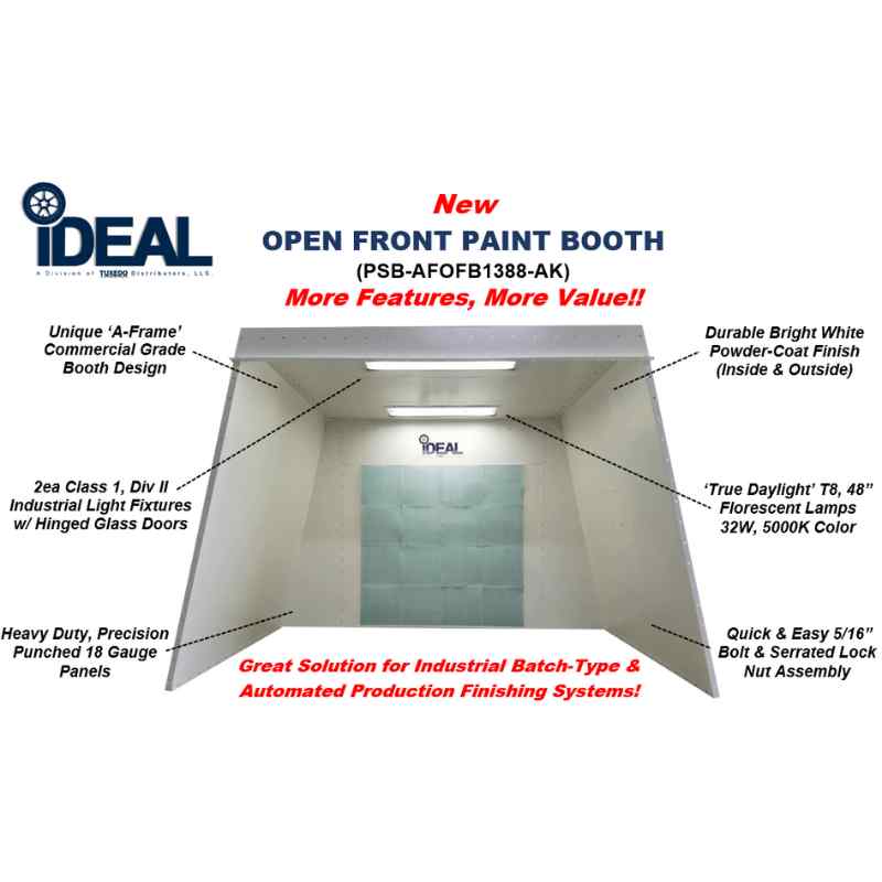 iDeaL Open Front Paint Booth SKU PSB-AFOFB1388